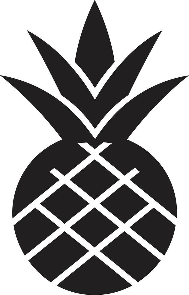 Stylish Noir Pineapple Shadowed Pineapple Vector