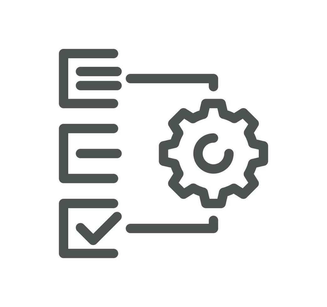 Value and supply chain related icon outline and linear vector. vector