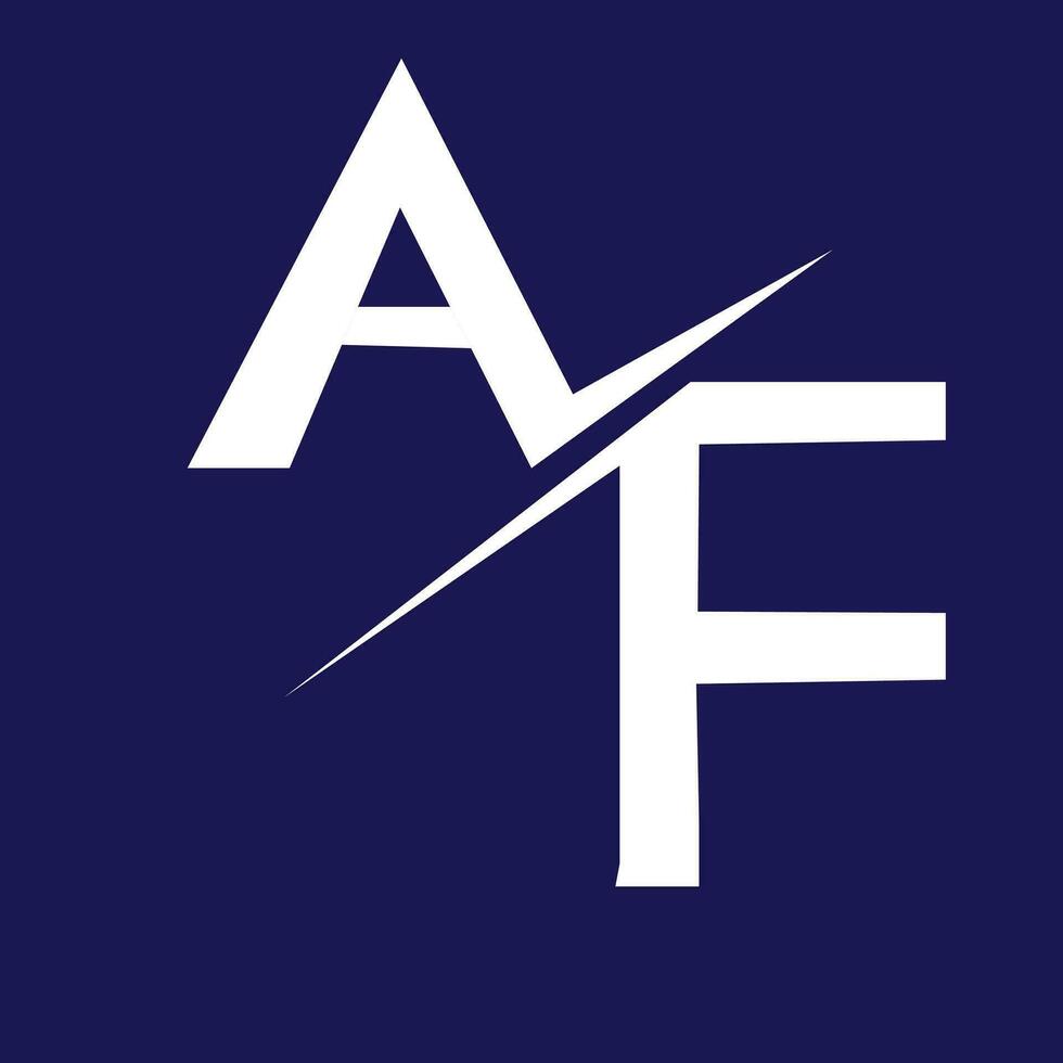 the af logo on a blue background vector