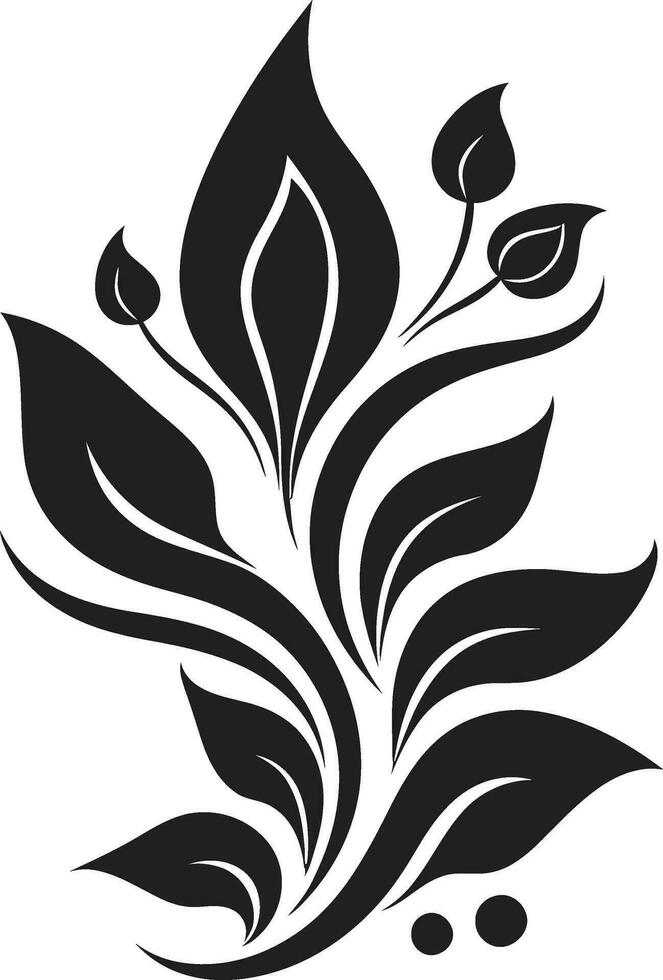 Black Floral Marvel Black Floral Wonder vector