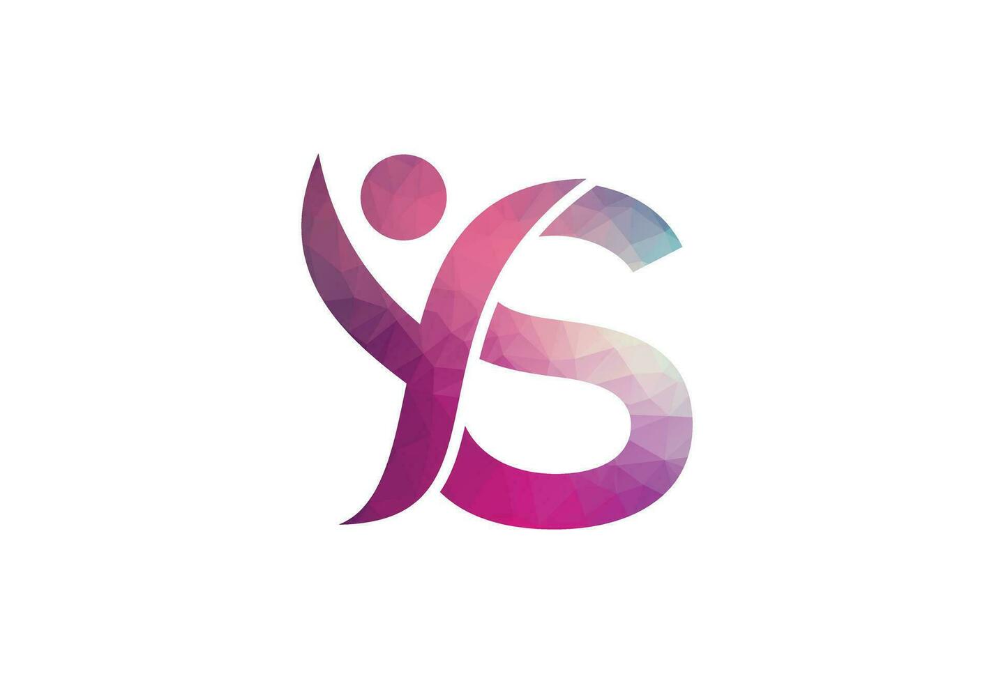 Abstract Initial Letter S Connecting People Logo. vector