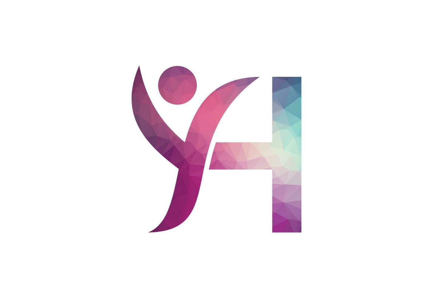 Abstract Initial Letter H Connecting People Logo. vector