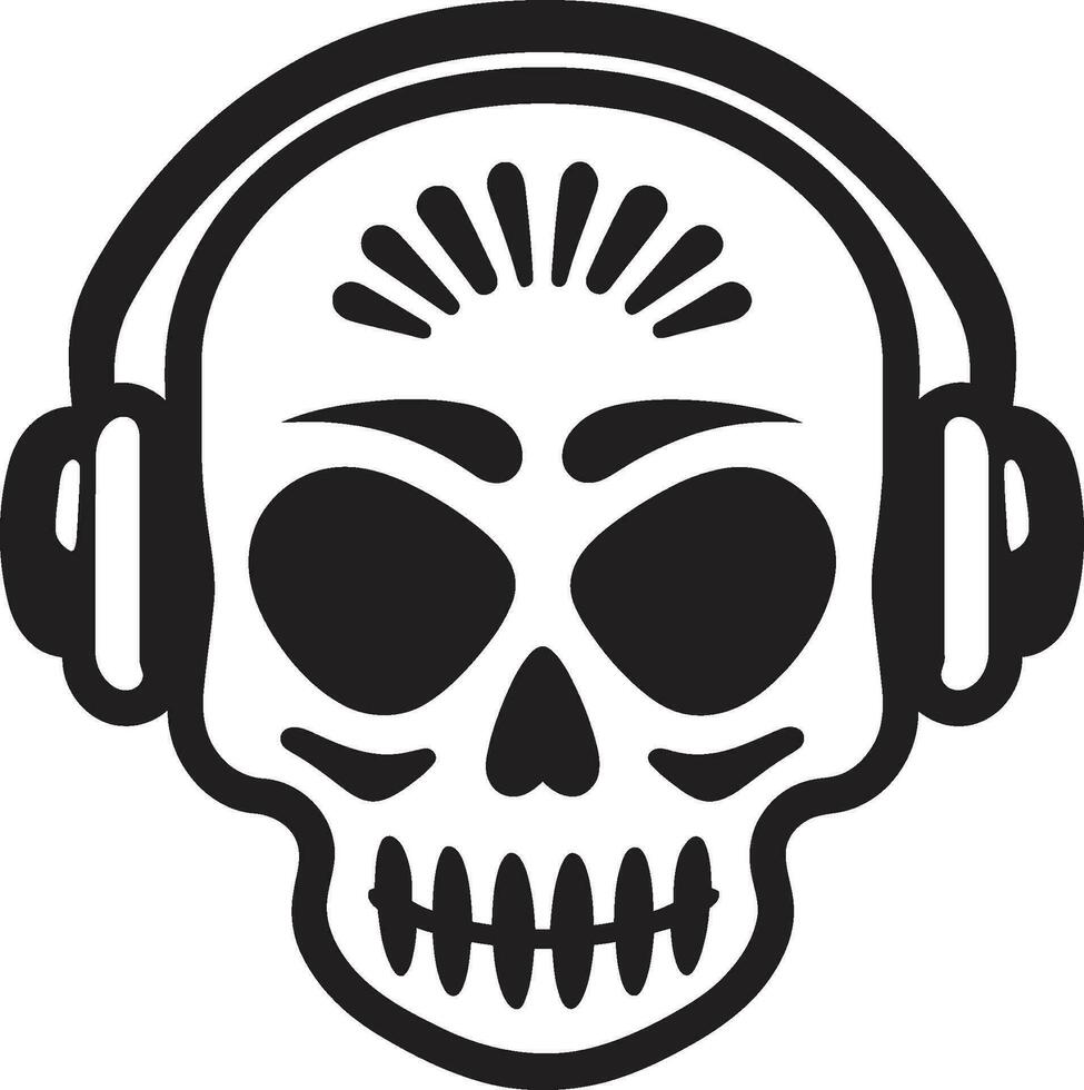 Elegance and Swagger Monochrome Skullhead Magic Cool and Stylish Urban Skullhead Artistry vector
