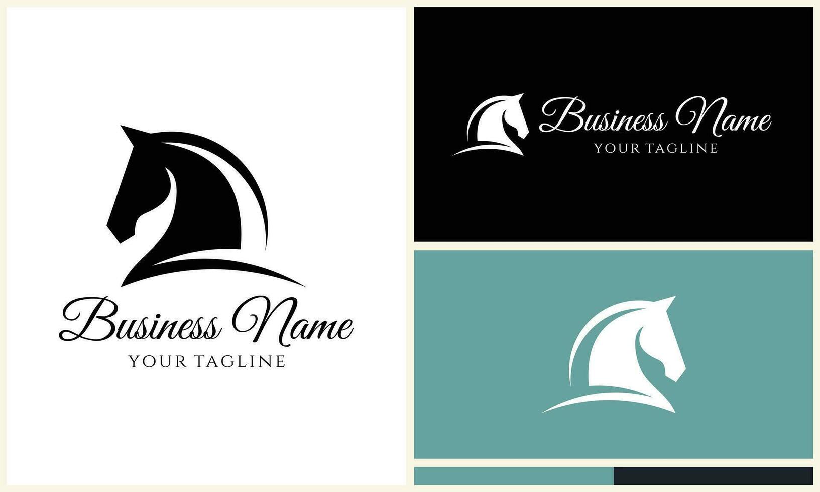 vector horse shape logo template