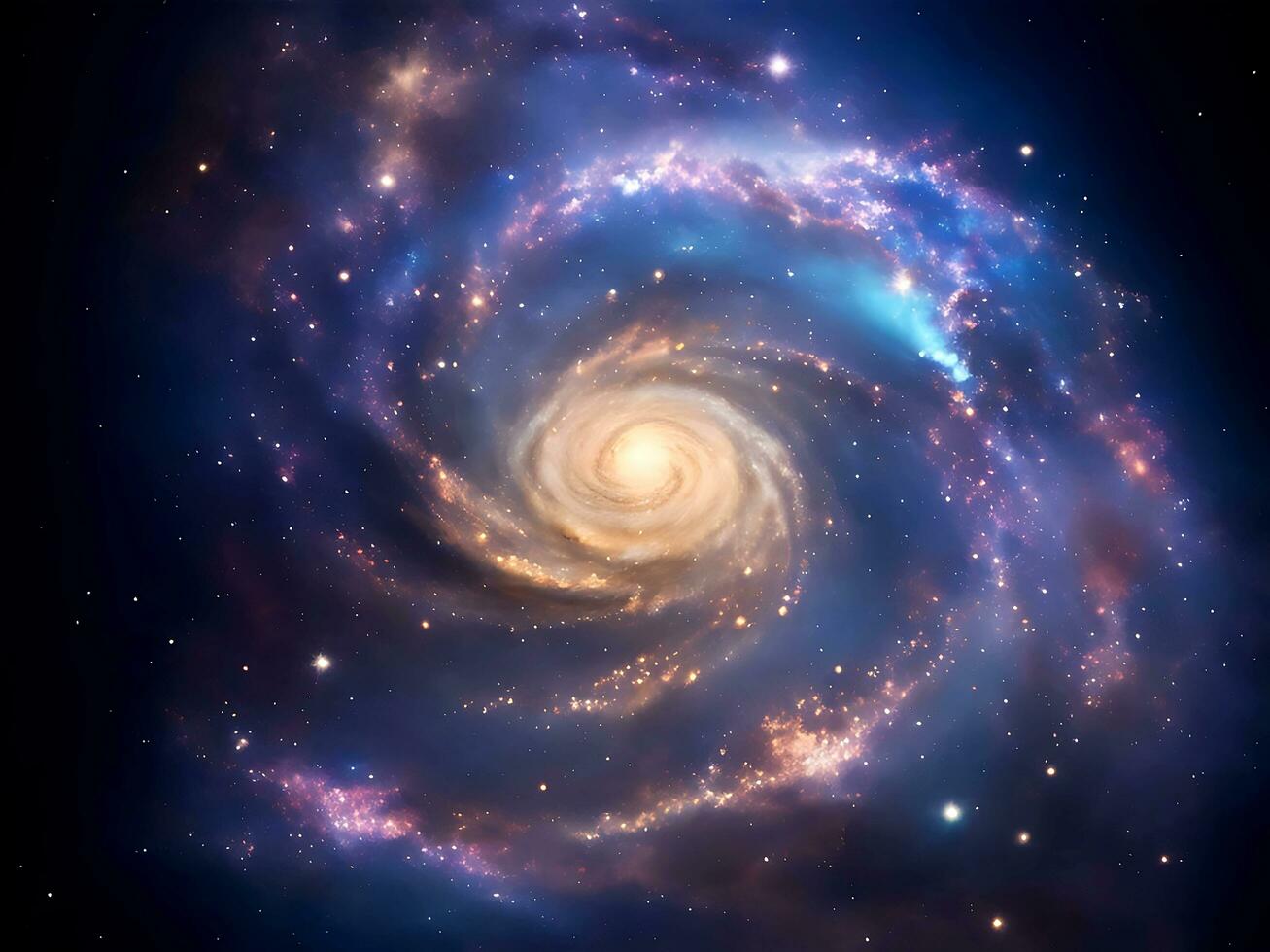 Realistic Galaxy free images.AI Generated photo