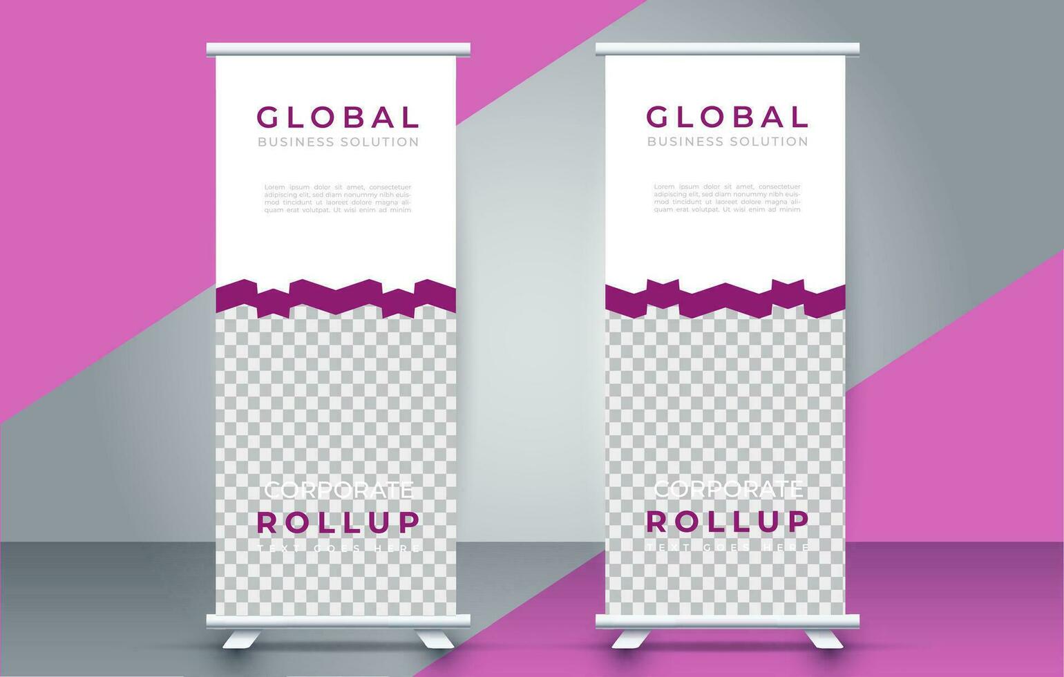 Modern roll up banner design template. flyer. pull up. presentation. brochure. poster. advertisement. print media vector