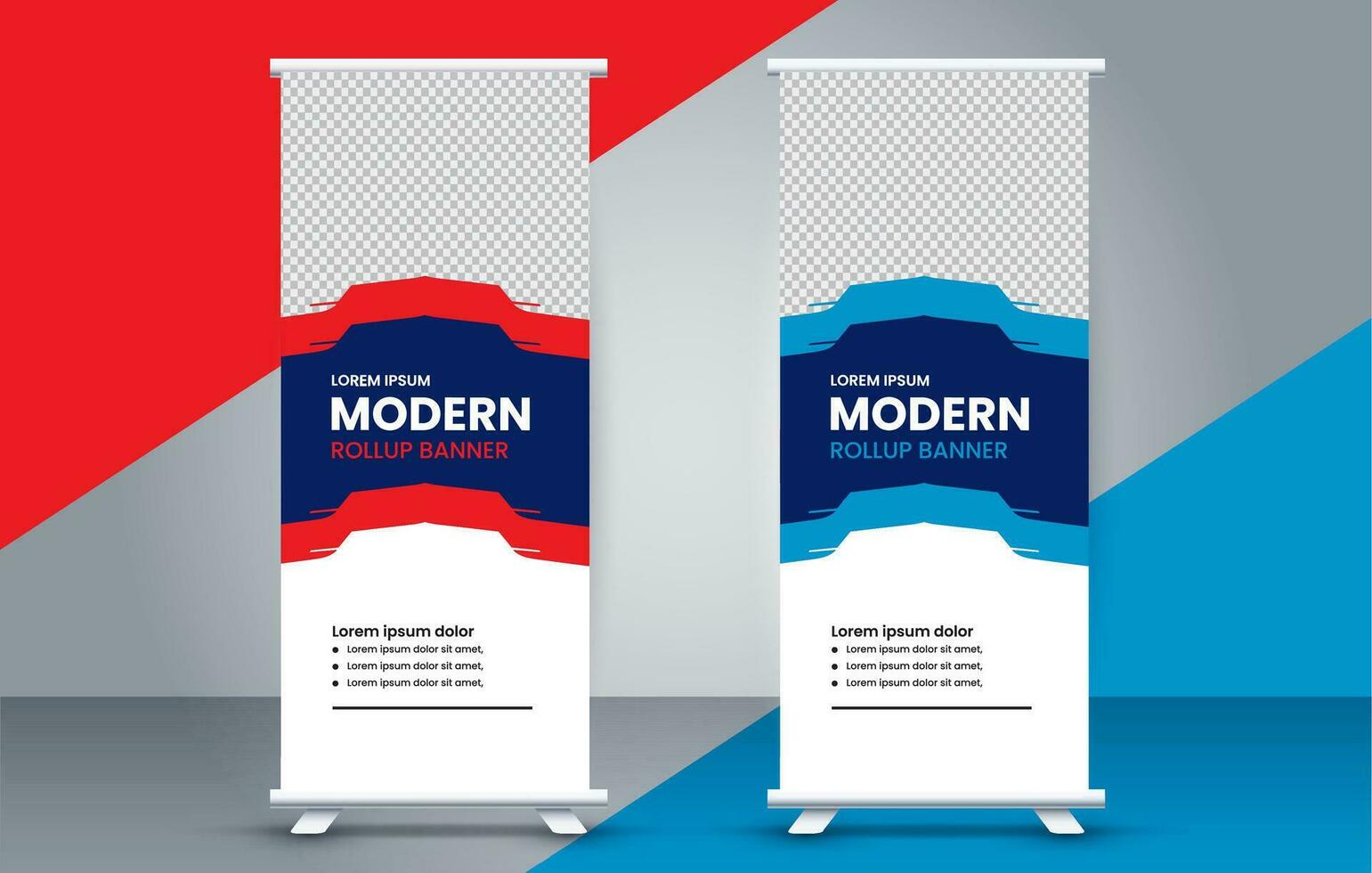 professional business roll up display standee template design vector