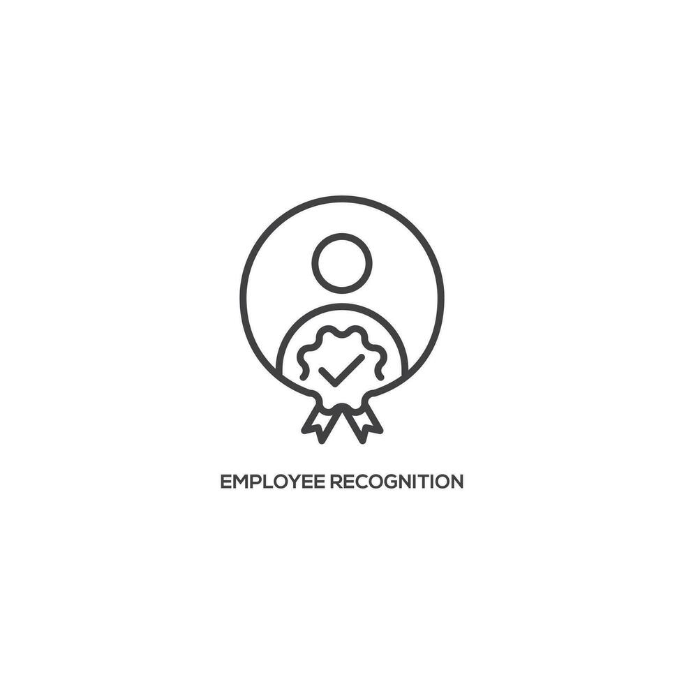 Employee recognition icon, business concept. Modern sign, linear pictogram, outline symbol, simple thin line vector design element template