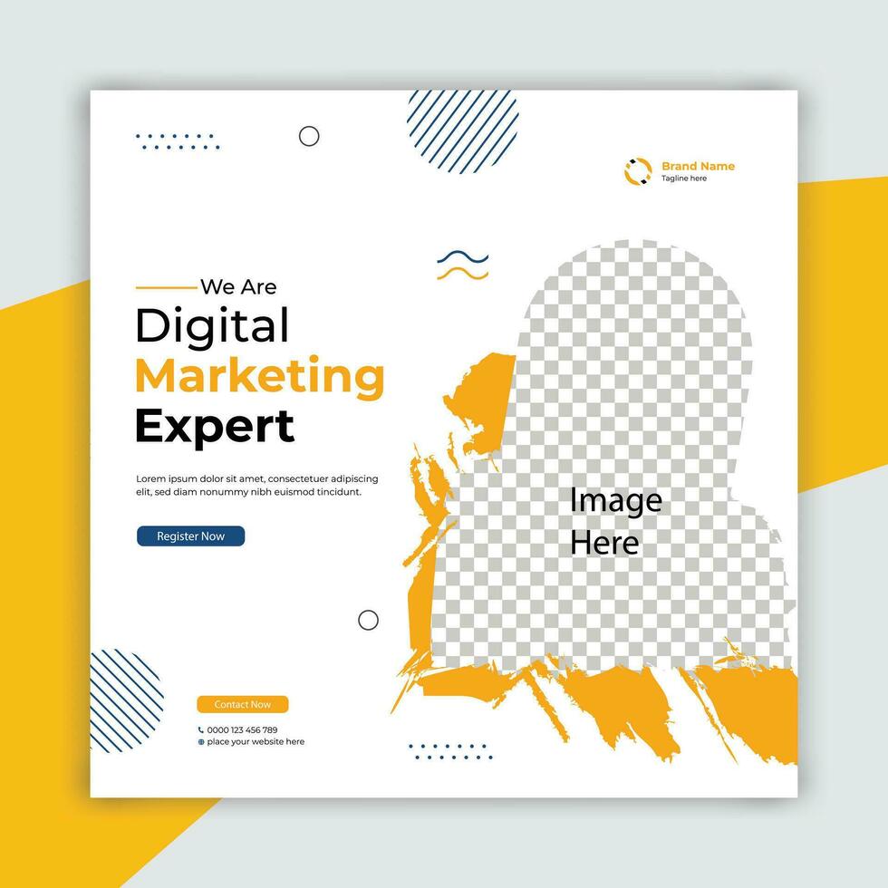 Digital marketing agency social media banner template design vector
