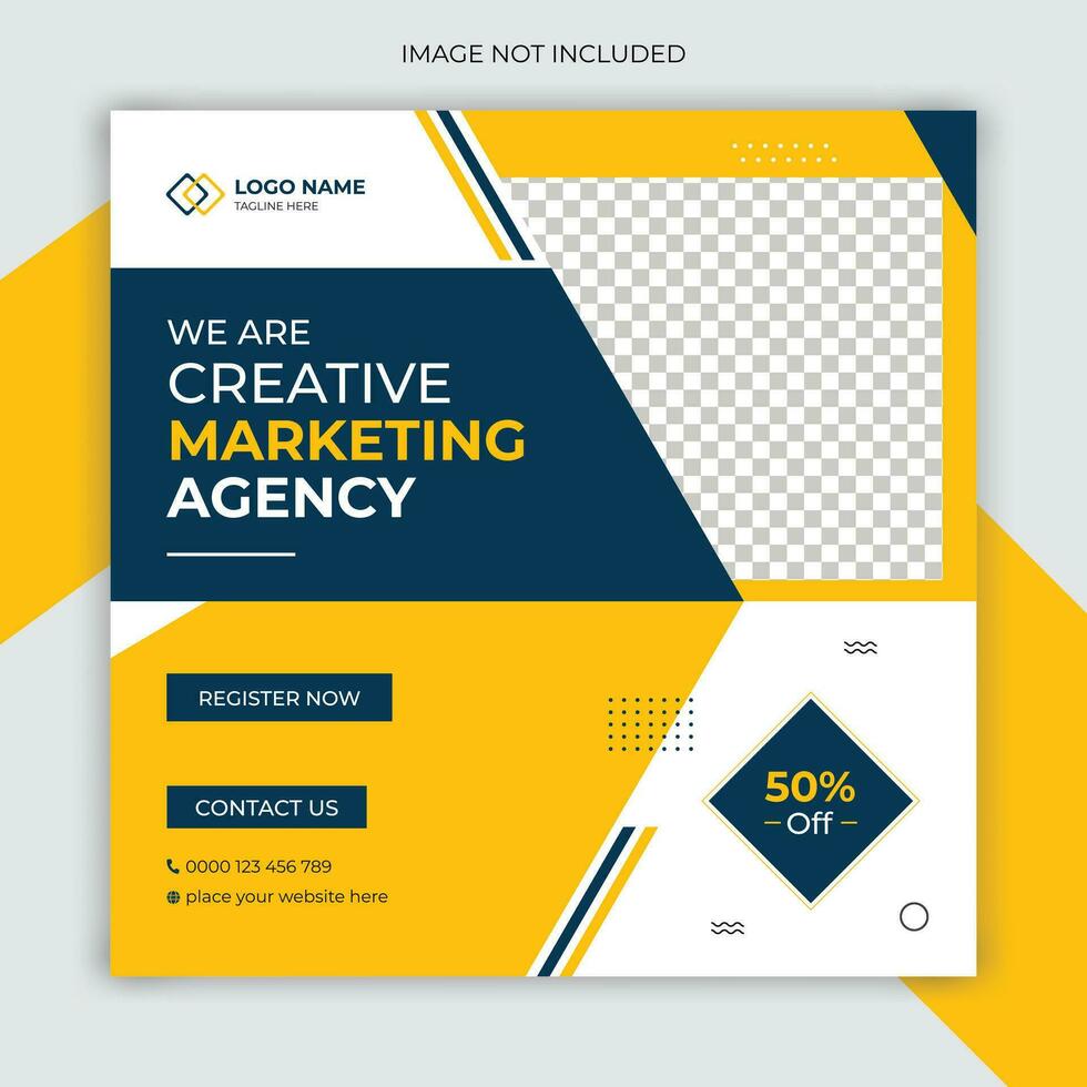 Digital marketing agency social media banner template design vector