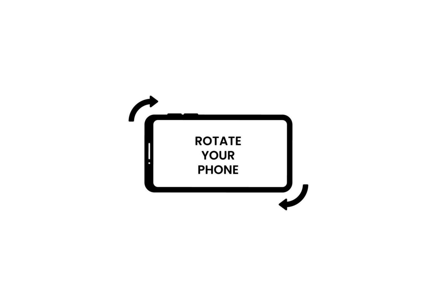 rotate your phone icon from horizontal to vertical. rotate your smart phone orientation vector icon symbol