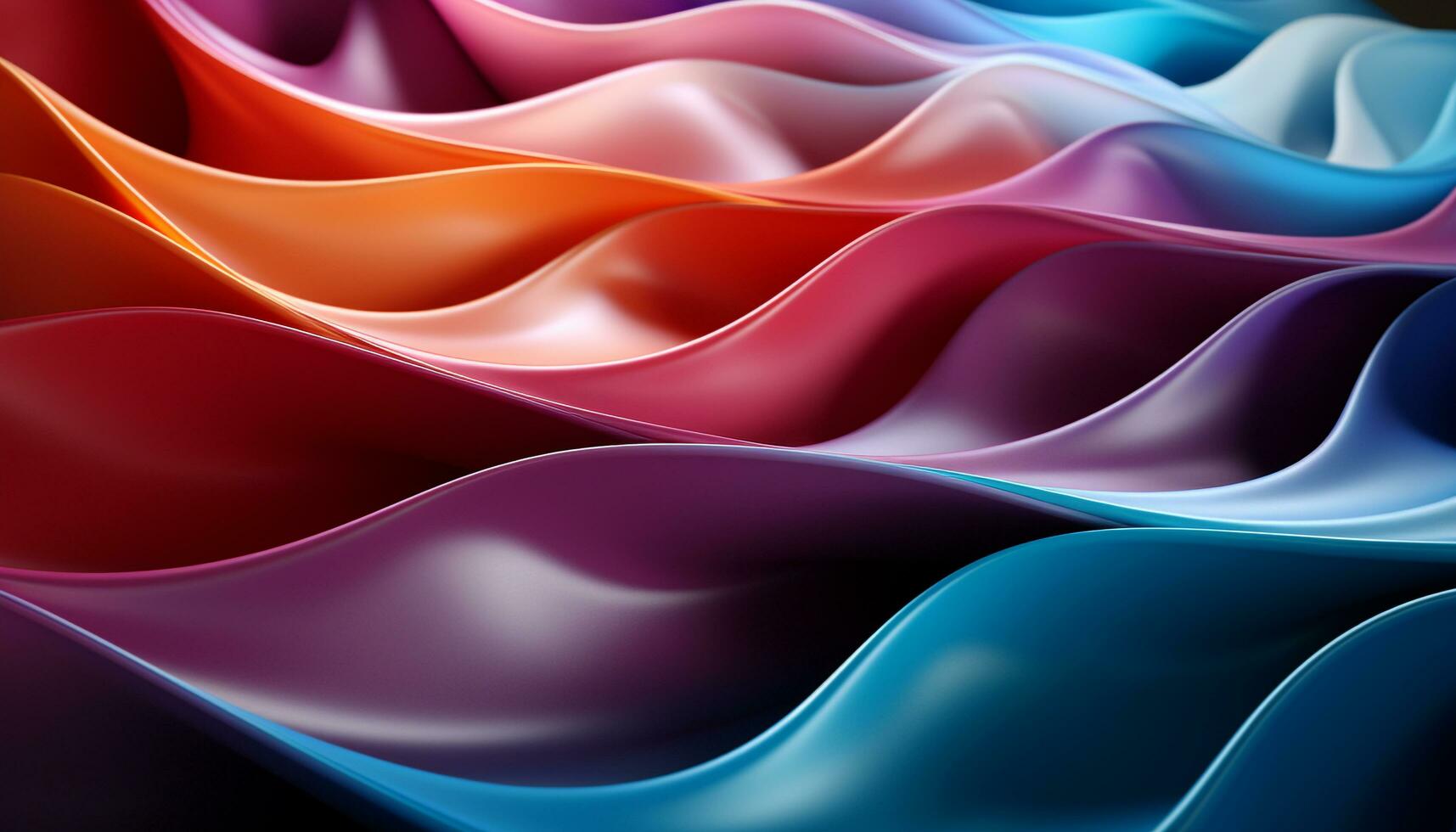 resumen fondo con liso, fluido ola modelo en vibrante colores generado por ai foto