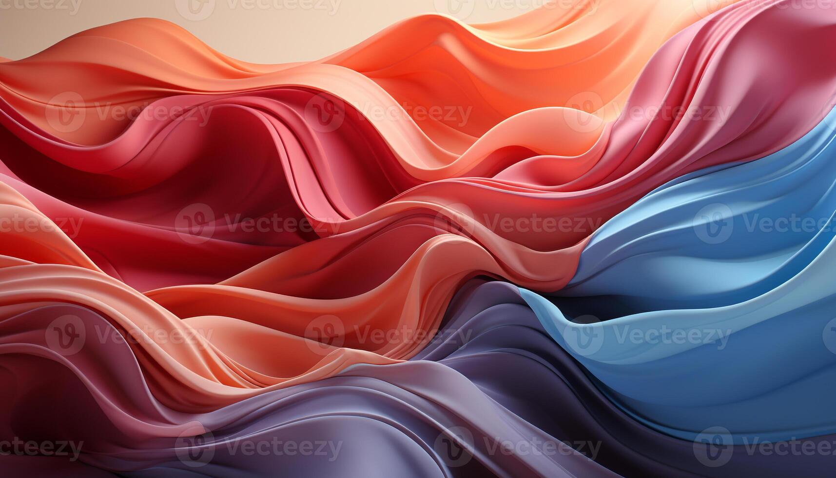Abstract backdrop with smooth, flowing wave pattern in vibrant colors generated by AI photo