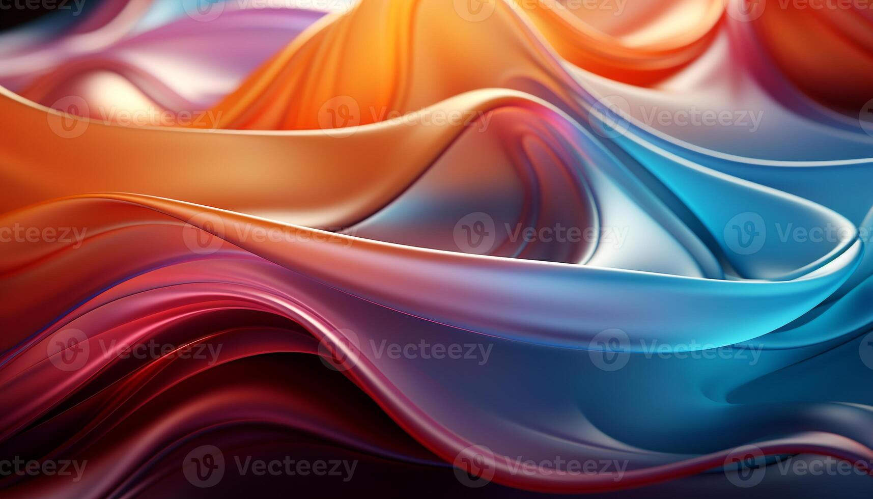 Abstract backdrop with smooth flowing wave pattern in vibrant colors generated by AI photo