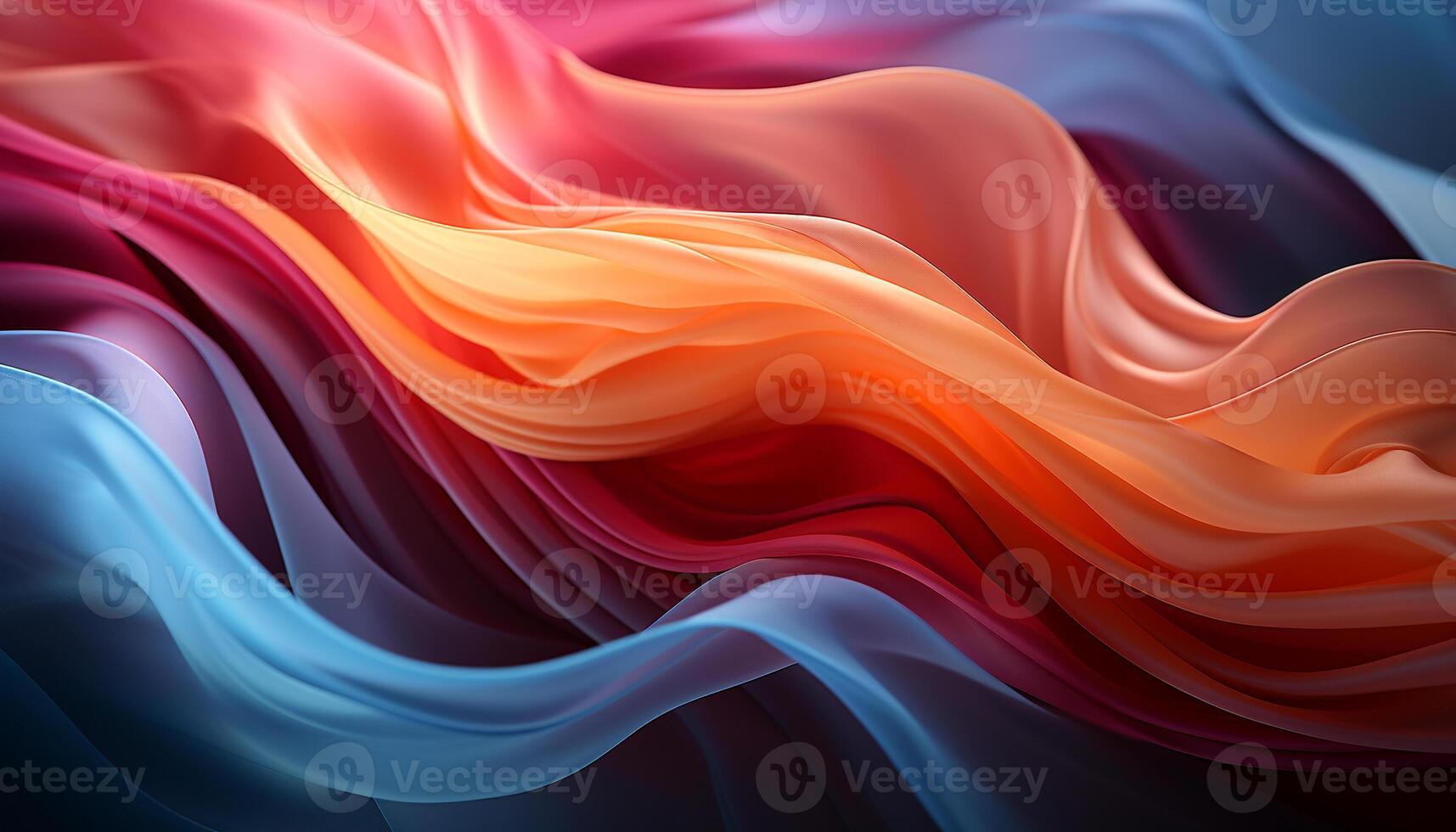 Abstract backdrop with multi colored wave pattern, smooth motion and vibrant colors generated by AI photo