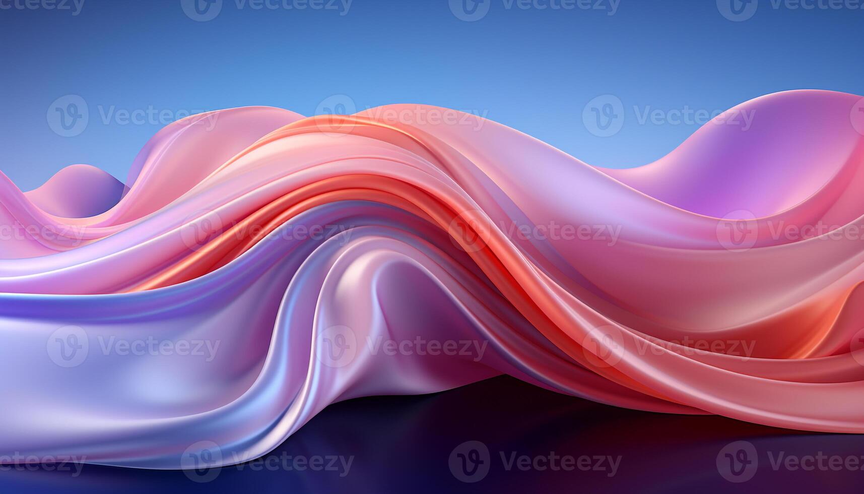 Abstract backdrop with smooth flowing wave pattern in vibrant colors generated by AI photo