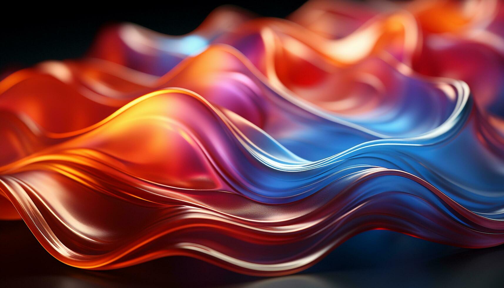 resumen fondo con suave fluido ola modelo en vibrante colores generado por ai foto