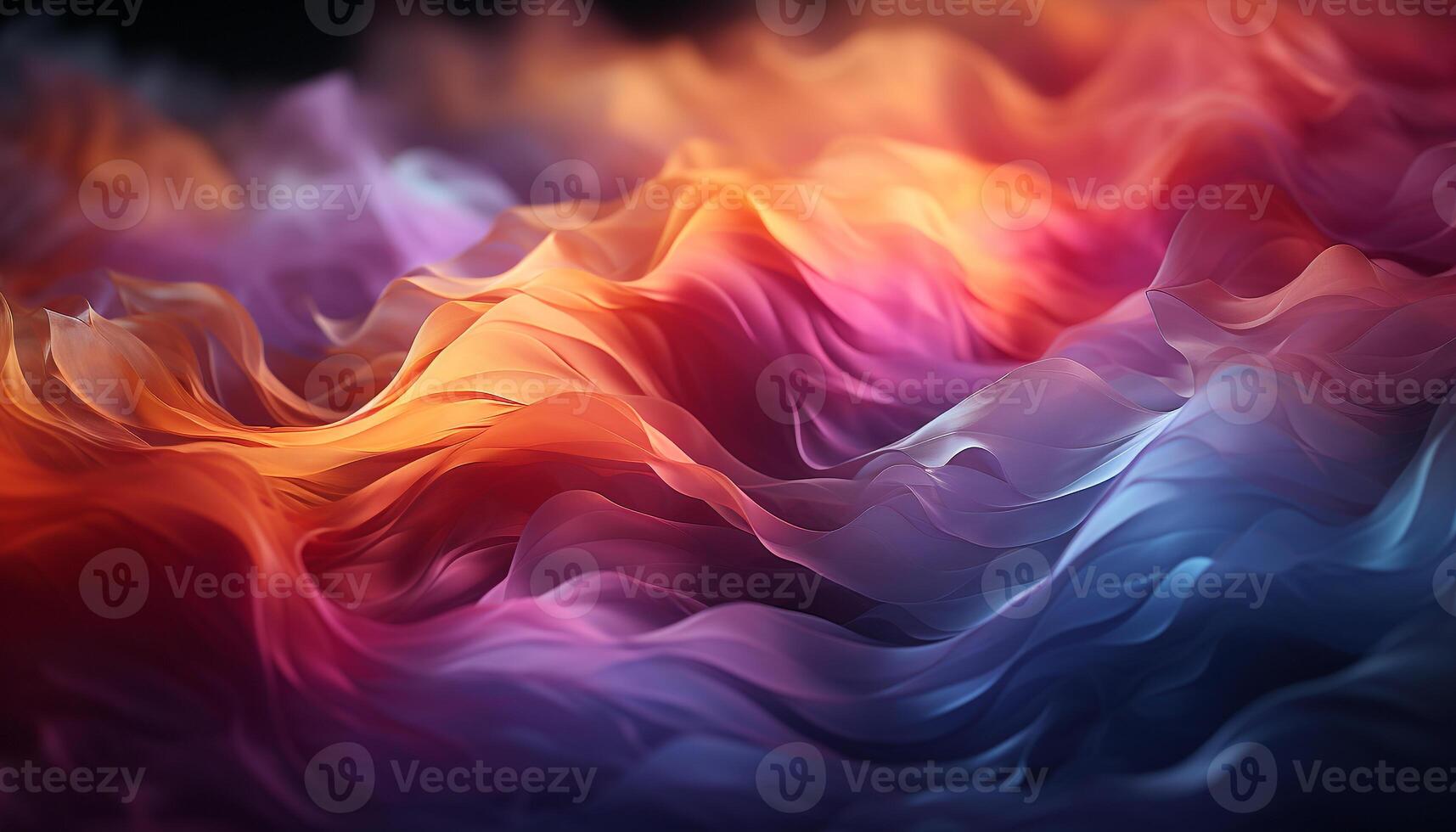 Abstract flame pattern, natural phenomenon, multi colored backdrop, wave of heat generated by AI photo