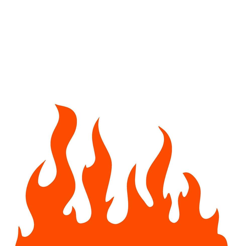 fire and flames. fire illustration. flame. illustration of a burning fire. vector