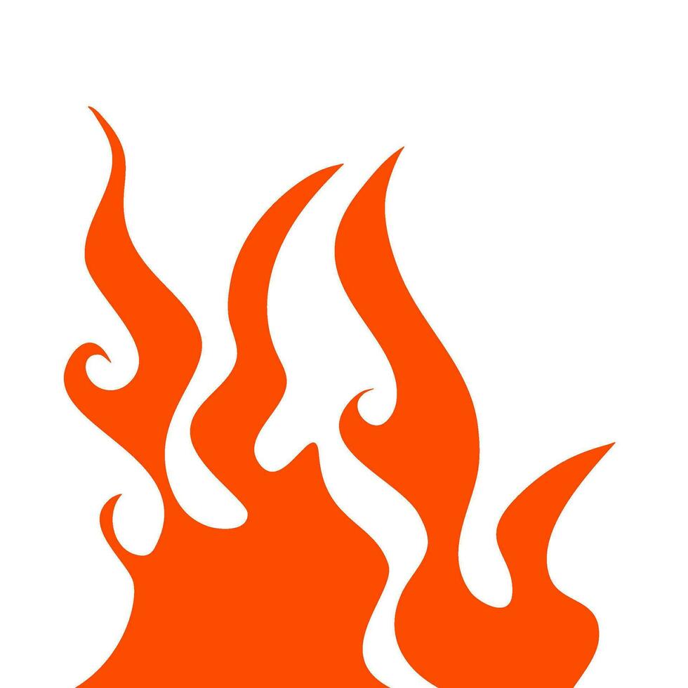 fire and flames. fire illustration. flame. illustration of a burning fire. vector