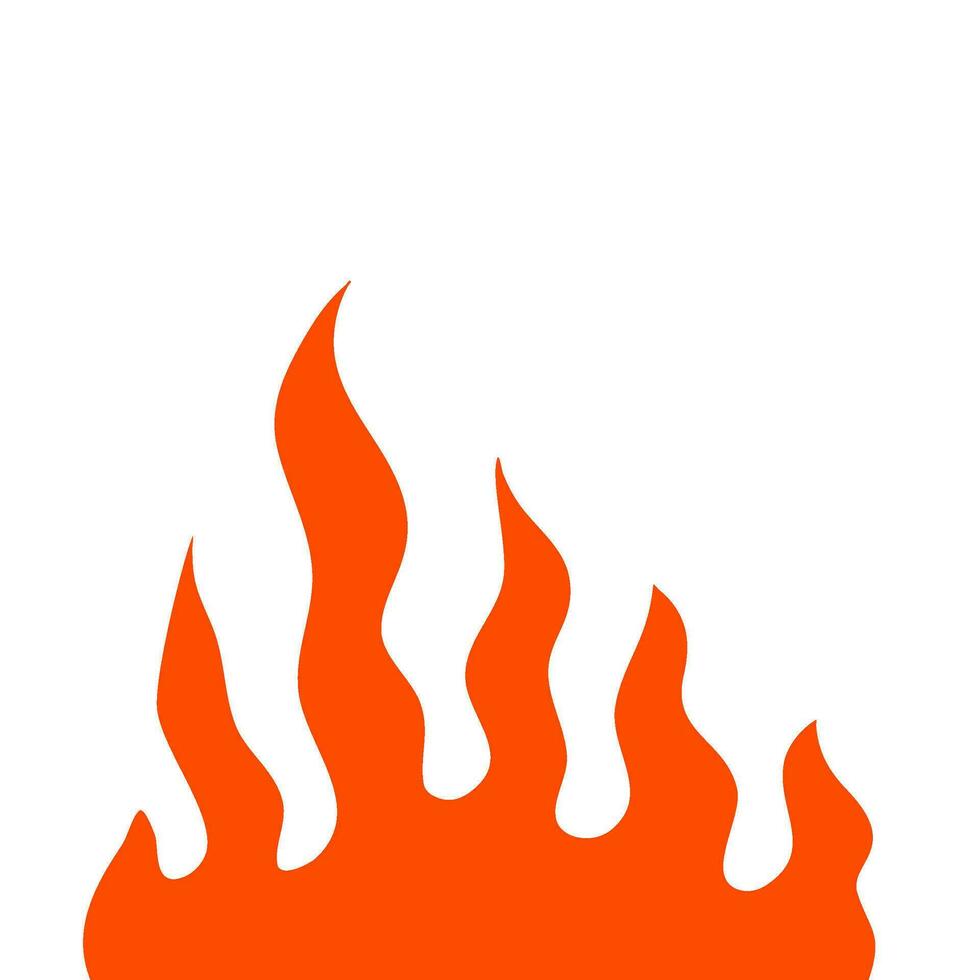 fire and flames. fire illustration. flame. illustration of a burning fire. vector