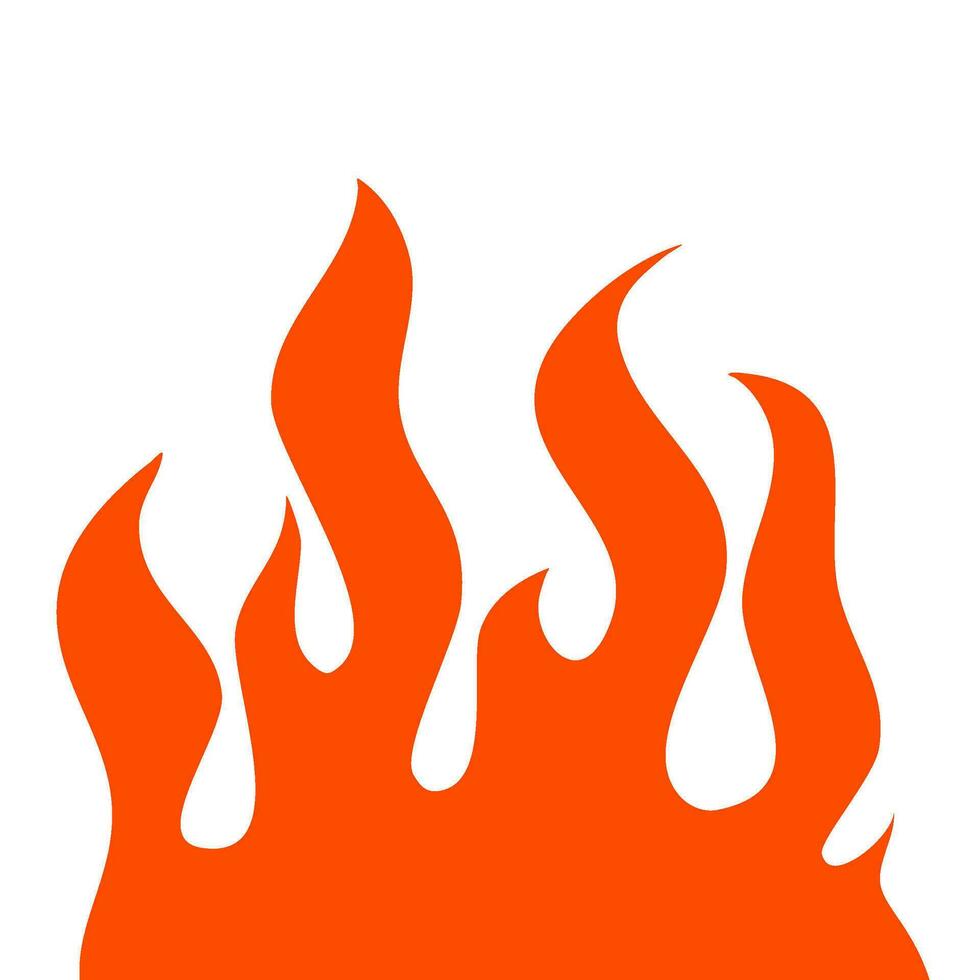 fire and flames. fire illustration. flame. illustration of a burning fire. vector