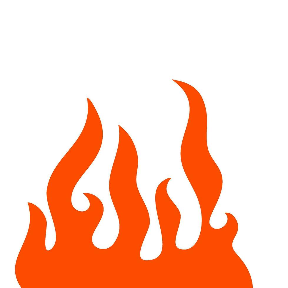 fire and flames. fire illustration. flame. illustration of a burning fire. vector