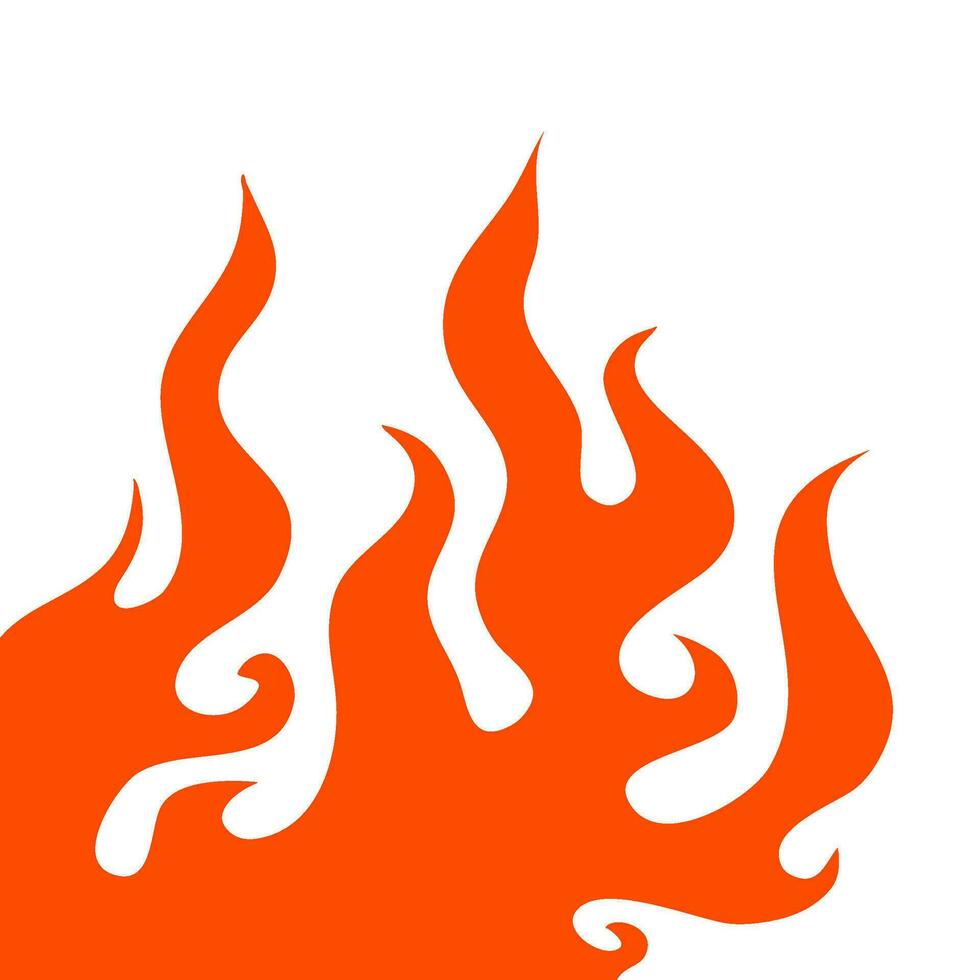 fire and flames. fire illustration. flame. illustration of a burning fire. vector