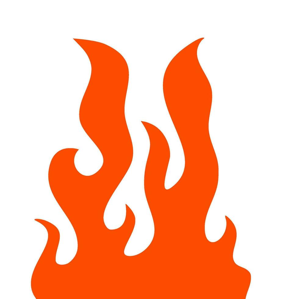 fire and flames. fire illustration. flame. illustration of a burning fire. vector