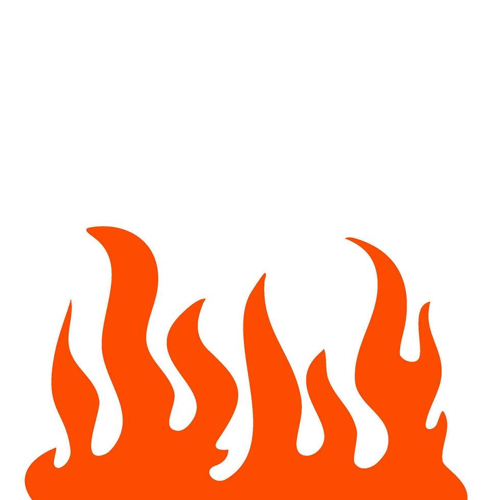 fire and flames. fire illustration. flame. illustration of a burning fire. vector