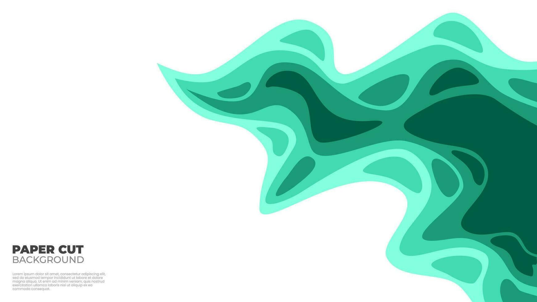 abstract Paper cut background. Paper Cut Background green Abstract Wave. wavy green background. paper cut background vector art.