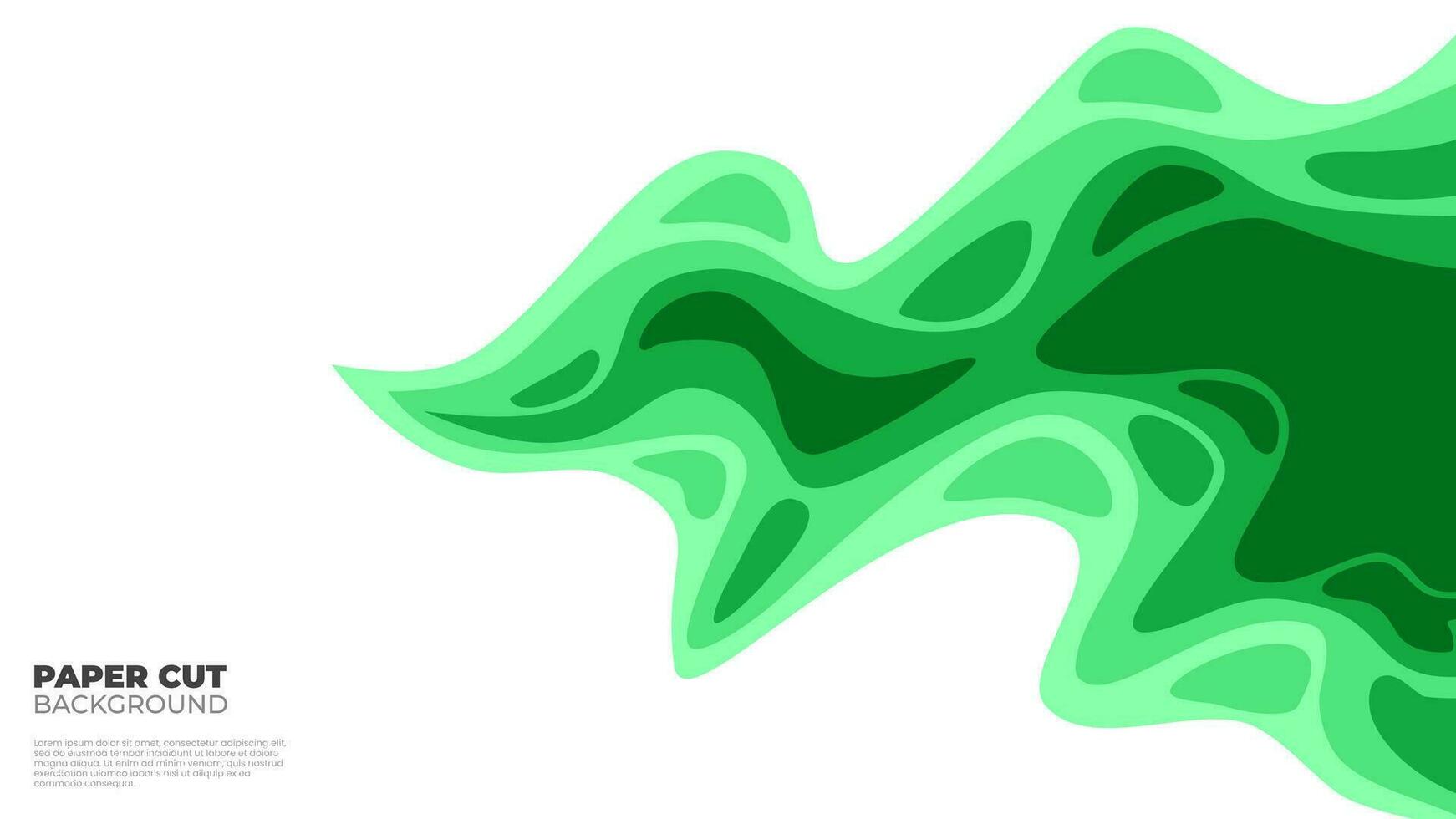 abstract Paper cut background. Paper Cut Background green Abstract Wave. wavy green background. paper cut background vector art.