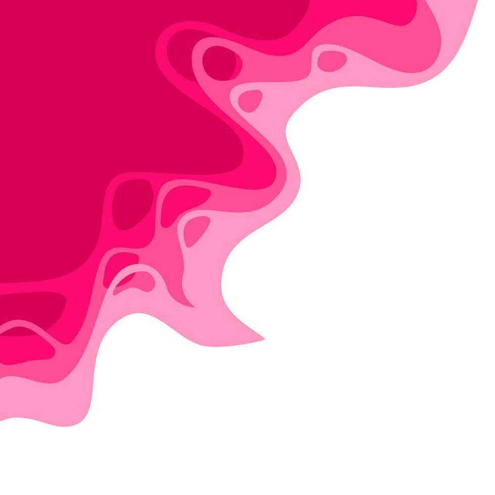 abstract Paper cut background. wavy background. pink paper cut vector background.