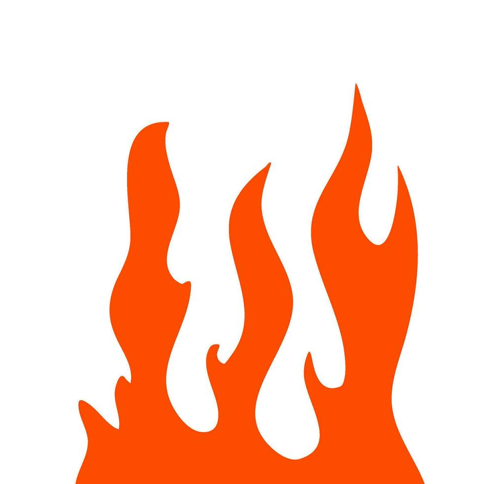 fire and flames. fire illustration. flame. illustration of a burning fire. vector