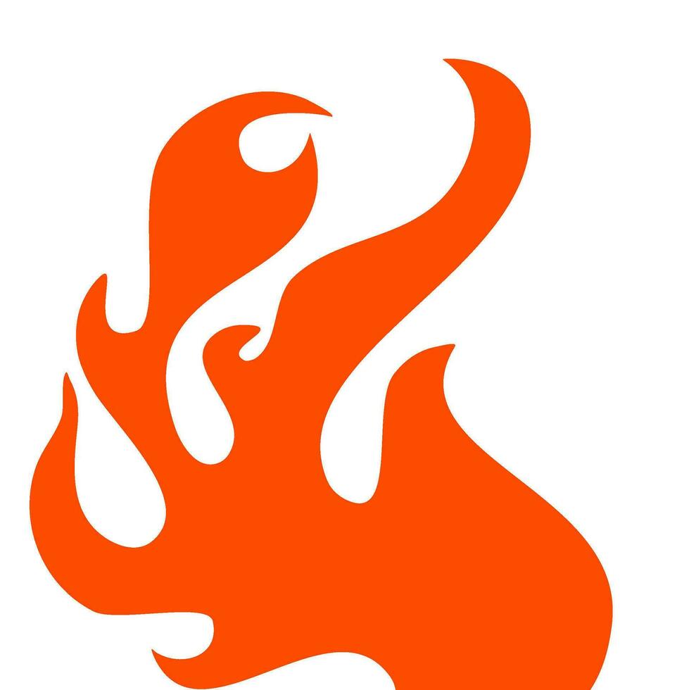 fire and flames. fire illustration. flame. illustration of a burning fire. vector