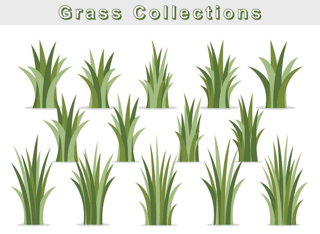 green grass. doodle grass illustration. grass lineart. grass outline illustration. set of handrawn grass. vector