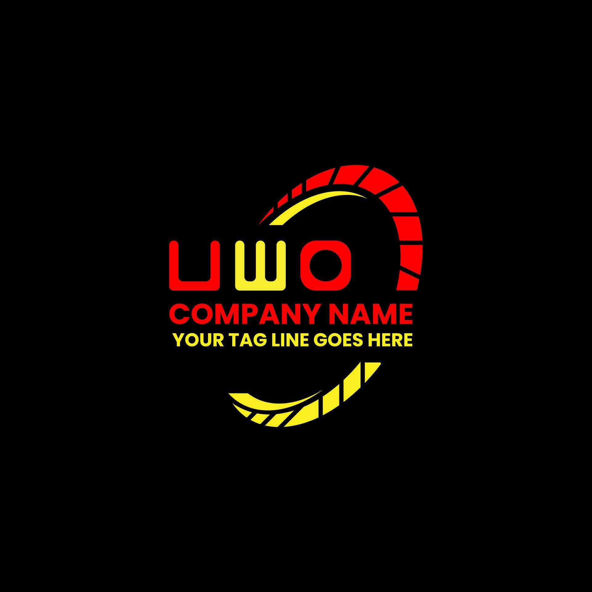 UWO letter logo vector design, UWO simple and modern logo. UWO