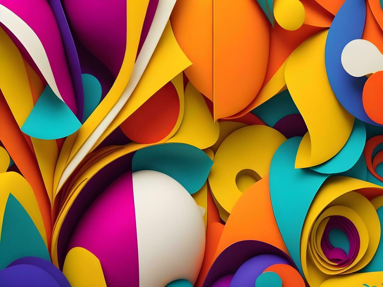 Colorful abstract shaps background ai generate photo