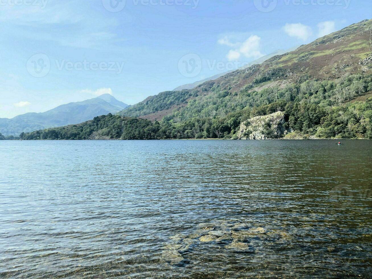 A view of the North Wales Countryside near Mount Snowden on a sunny day photo