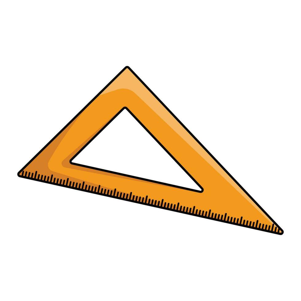 Triangle ruler school supply vector illustration graphic design