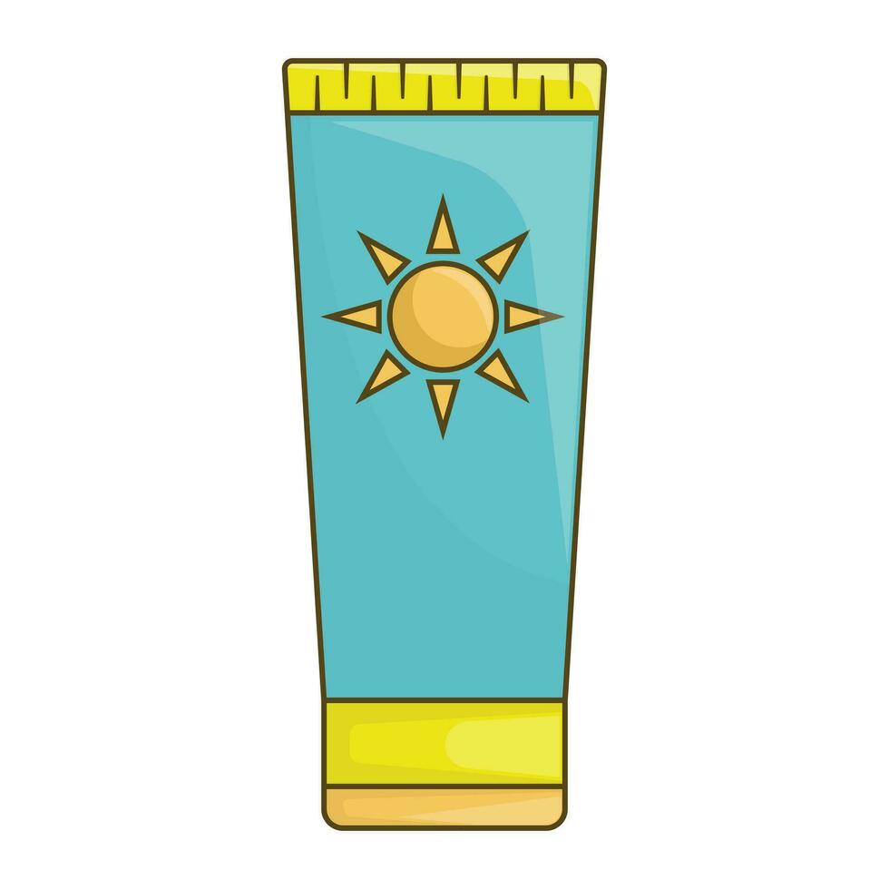 sun cream tube over white background. colorful design. vector illustration