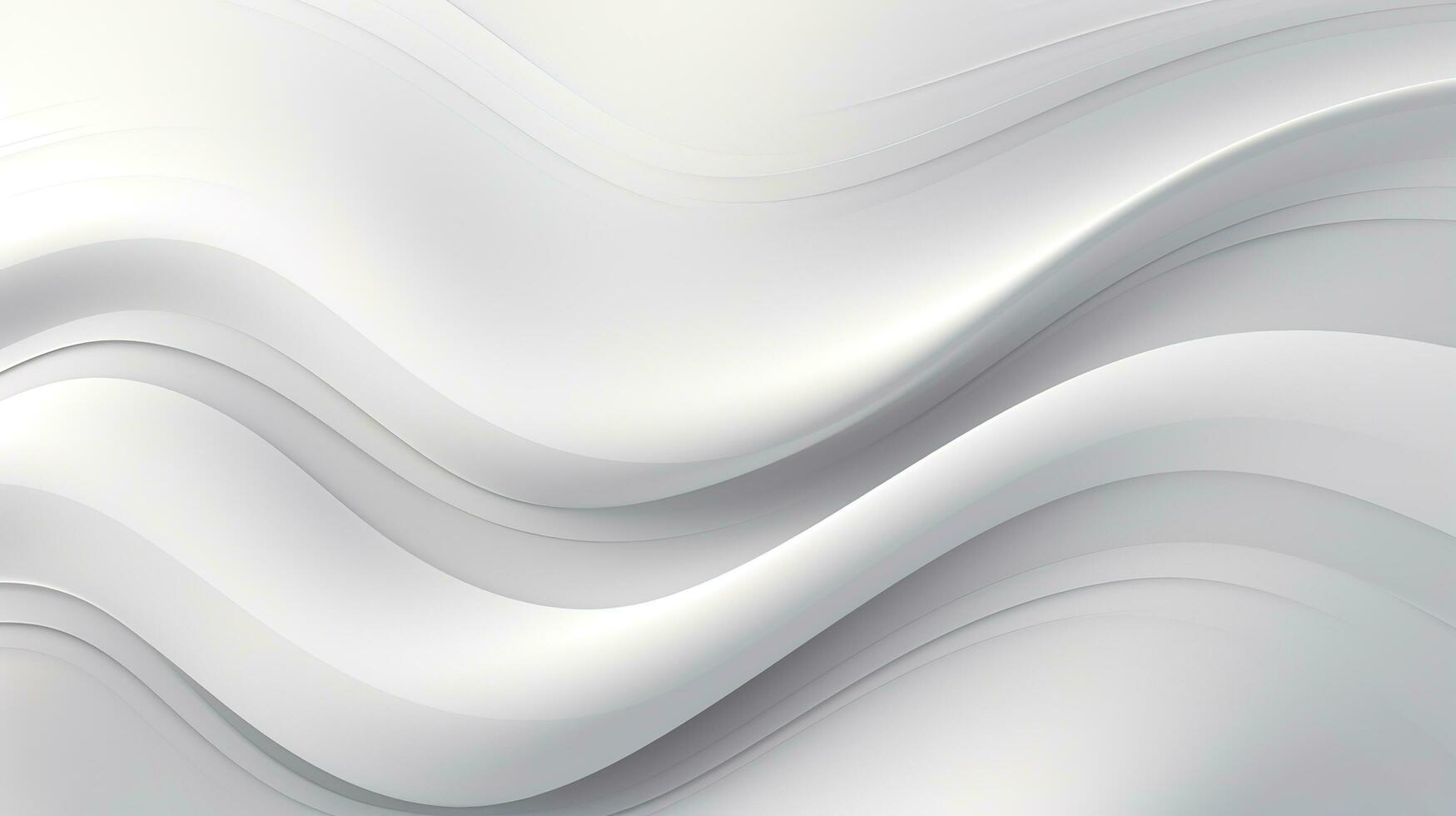 white abstract background with wavy lines. AI generative photo