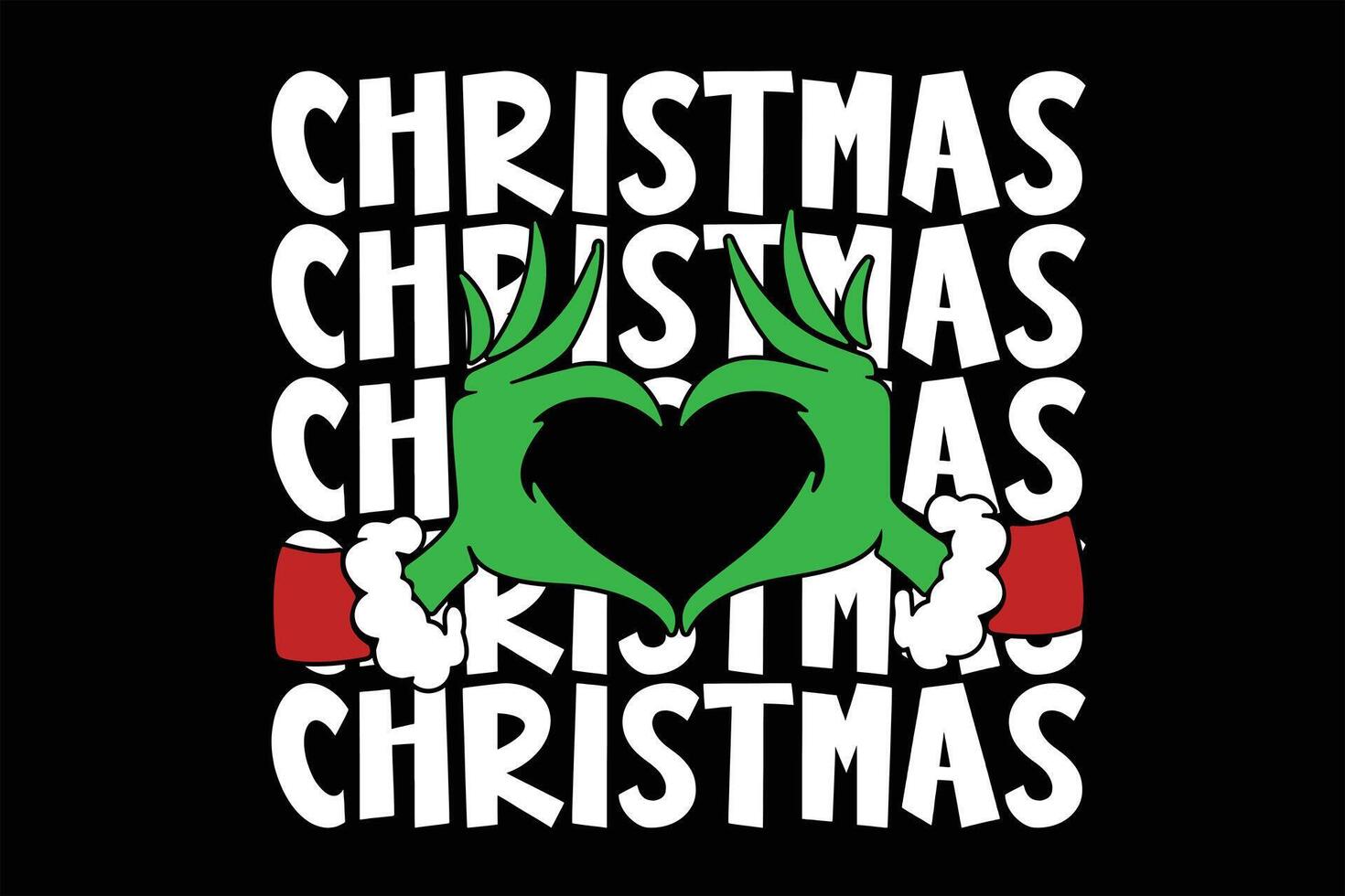 gracioso grinch Navidad camiseta diseño vector