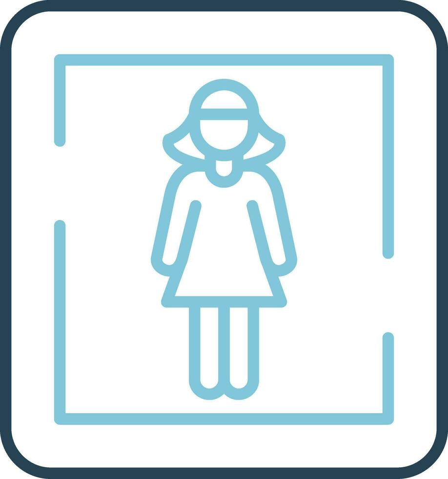 Female Toilet Sign Vector Icon