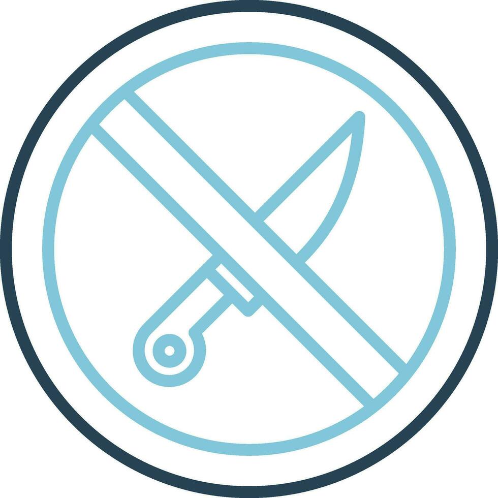 No cuchillo vector icono