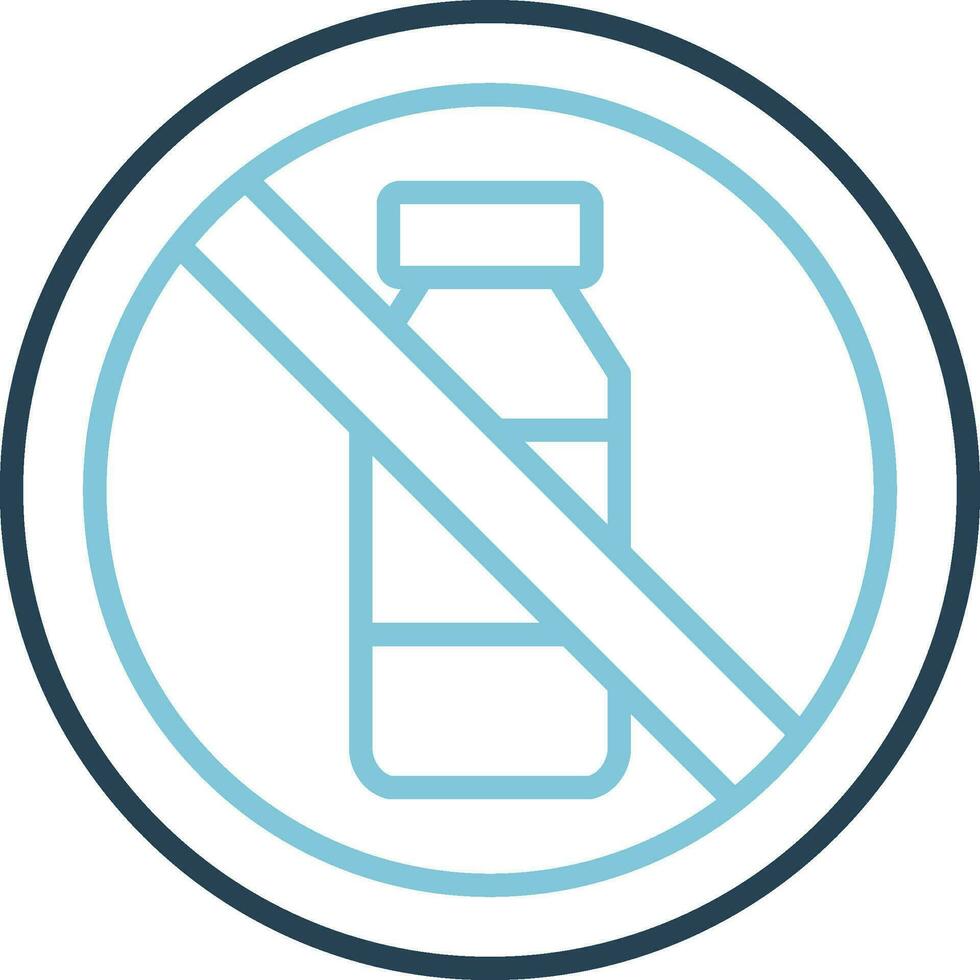 No botella vector icono