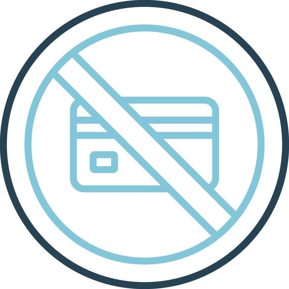 No Credit Card Vector Icon