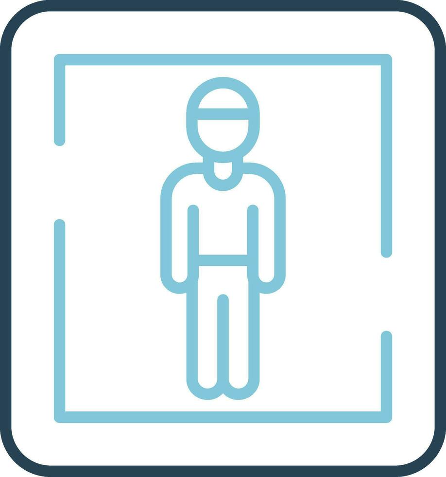 Male Toilet Sign Vector Icon