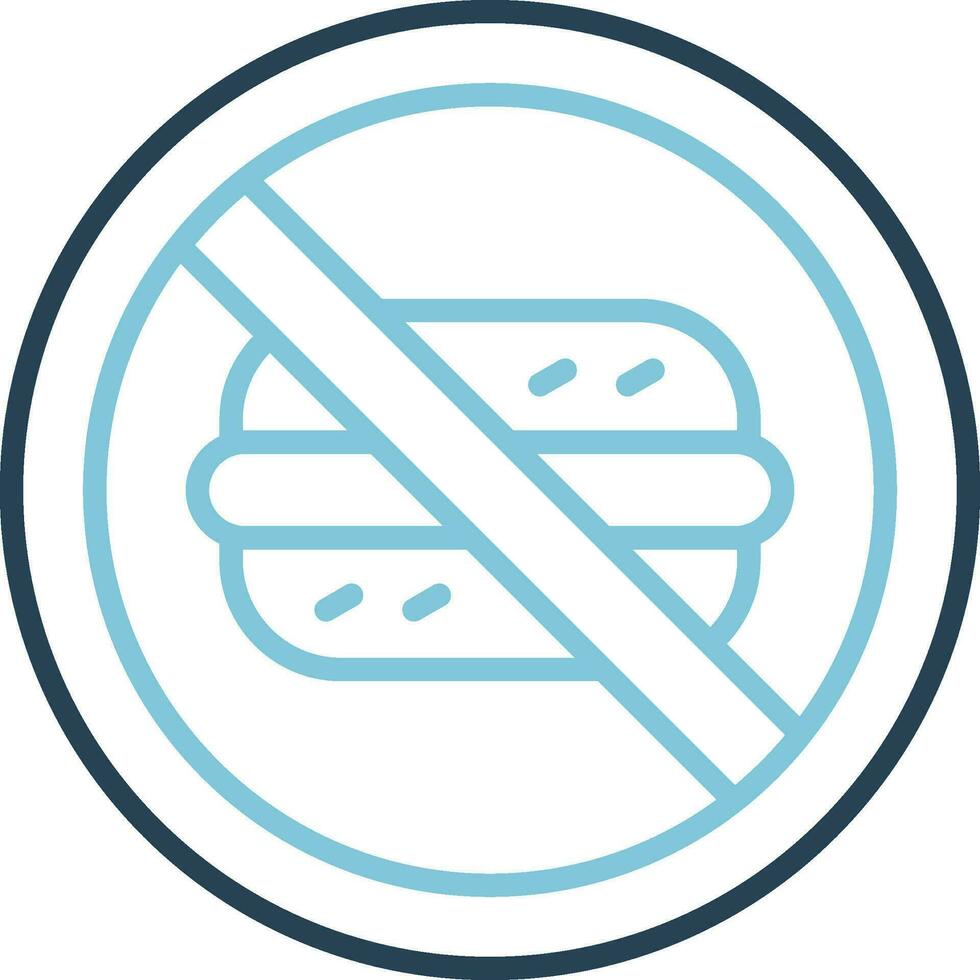 No Fast Food Vector Icon