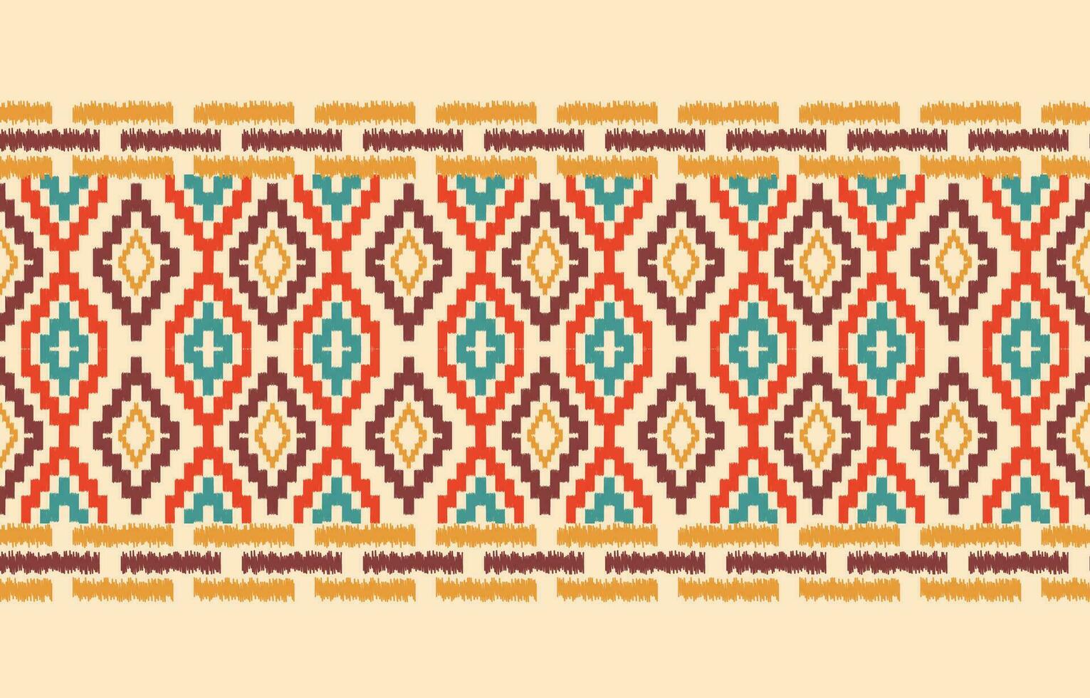 Ethnic abstract ikat art. Aztec ornament print. geometric ethnic pattern seamless  color oriental.  Design for background ,curtain, carpet, wallpaper, clothing, wrapping, Batik, vector illustration.